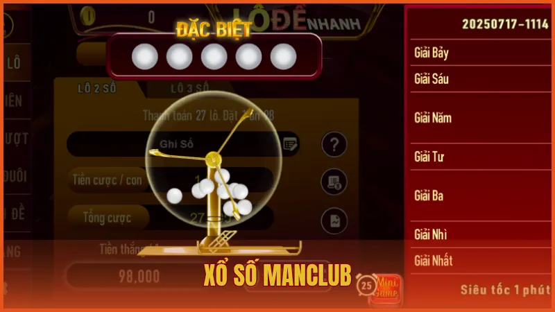 Xổ số ManClub: Giải trí với cơ hội đổi đời mỗi ngày